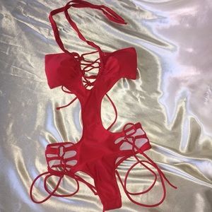 Women’s sexy red monokini swimsuit small/medium